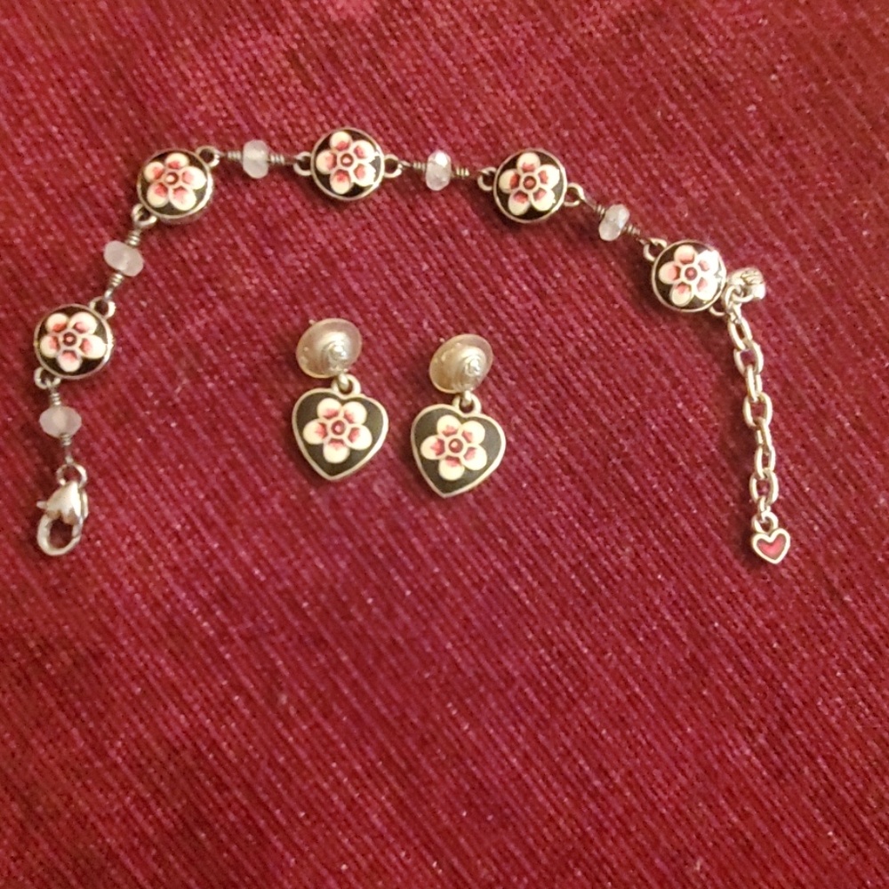 Retired Brighton painted Bracelet & Earrings